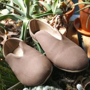 Faux suede ballet flats